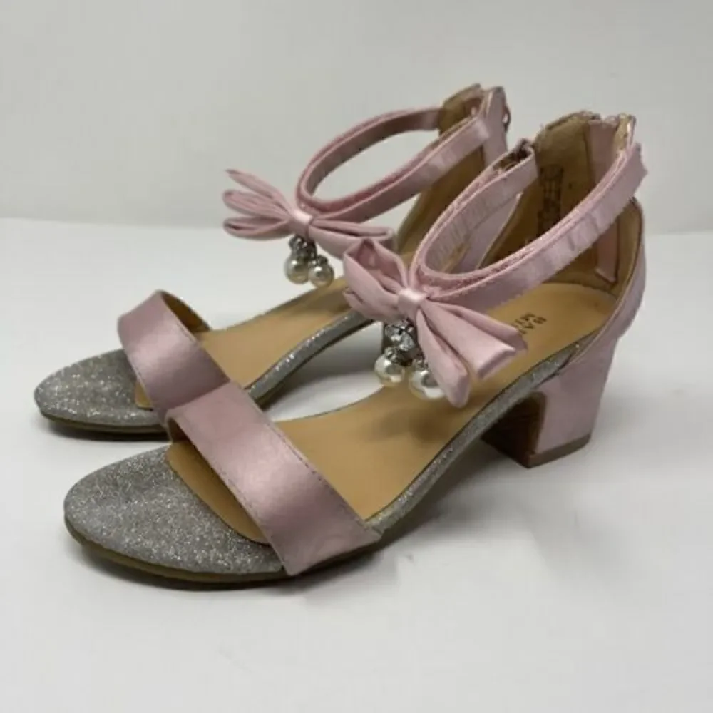 Kids Dress Shoes Girls Badgley Mischka Size 1 Heels Sparkly Gold Pernia Velma